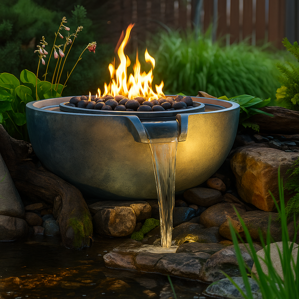 Arcadia Forge Helios Cascade 36" Fire & Water Bowl