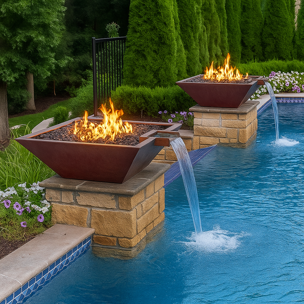 Arcadia Forge Atlas Spillway 40" Corten Fire & Water Pit